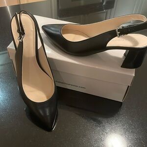 Marc Fisher, black leather heel, size 7.5